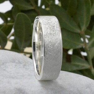 Wedding rings partner rings made of 925 silver 6 and 12 mm wide ice matt free engraving image 4