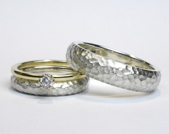 Silver wedding rings