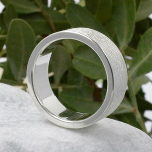 Wedding rings partner rings made of 925 silver 6 and 12 mm wide ice matt free engraving image 5