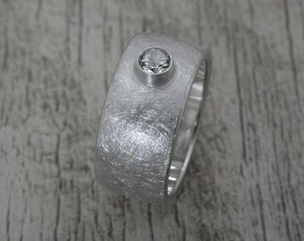 Women's ring with topaz stone, 925 sterling silver
