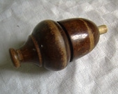 French vintage, wood switch, PEAR light, pear shaped wood switch, bakelite button