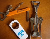 Lot Sommelier Pocket corkscrew, corkscrew lever old bottle opener and knife, Vintage French, Alsace, Sparr
