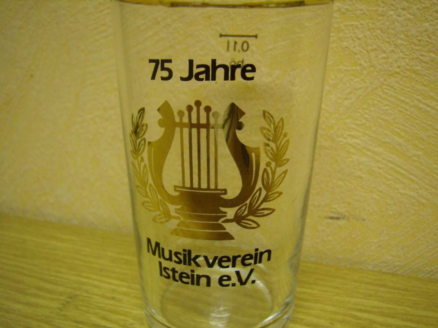 Vintage Années 80 Verre Dégustation Vin 1Dl, Souvenir, Publicité