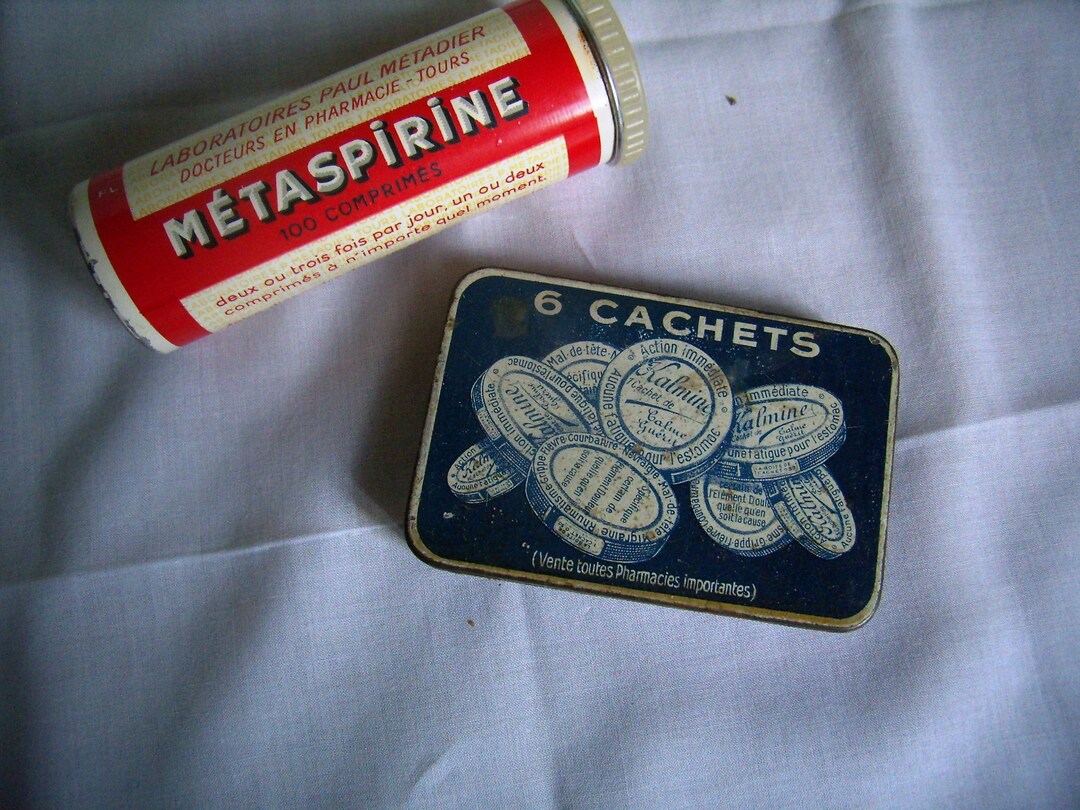 Two Tin and Aluminum Boxes Apothecary Métadier Laboratory Etsy