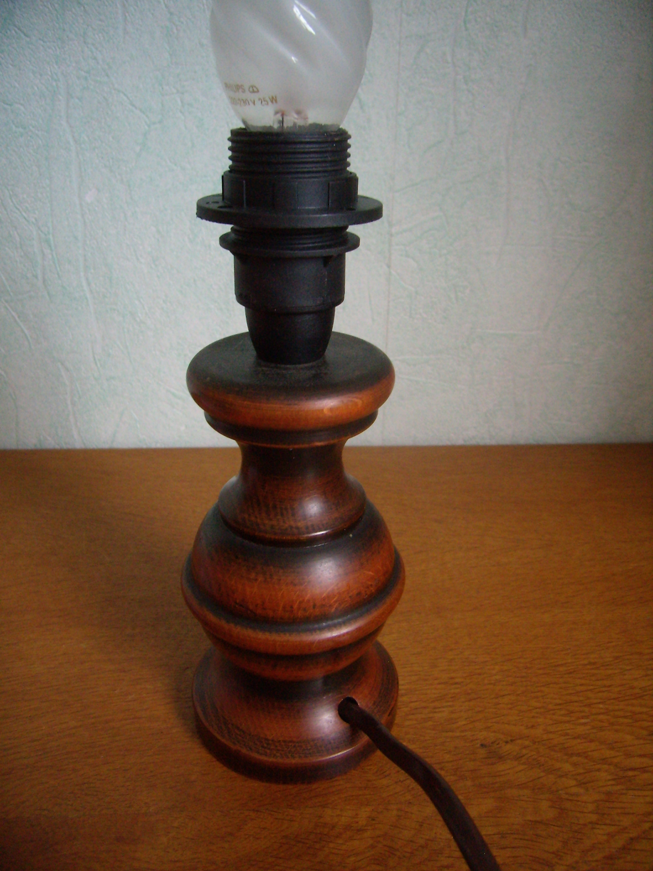 Pied de Lampe, Lampe Chevet, Lampe Table en Bois, Vintage Français,