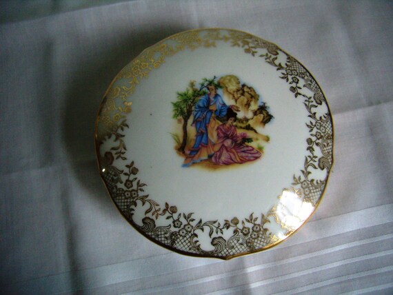 Limoges France Bonbonniere Porcelain Blanche Gold Filigree Etsy