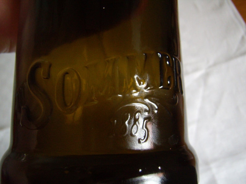 French Vintage Brown bottles Vintage bottle Art Glass Sommer 1885