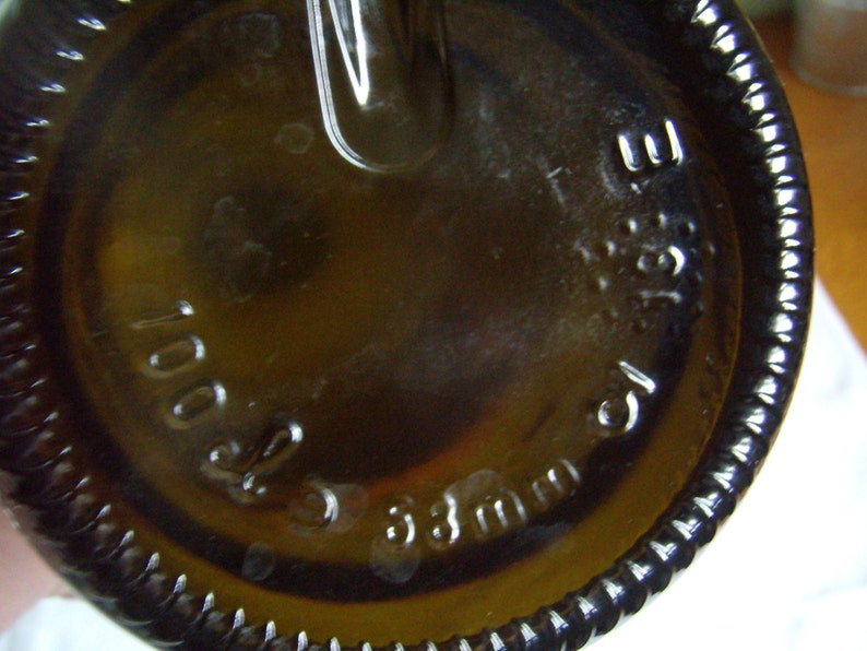 French Vintage Brown bottles Vintage bottle Art Glass Sommer 1885
