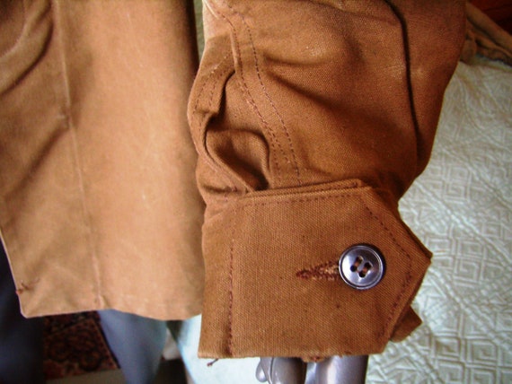 années 1960, français veste travail imperméable brun,veste train, conducteur de train, brun,veste taille L/XL e93379 années 1960, français veste travail imperméable brun,veste train, conducteur de train, brun,veste taille L/XL e93379