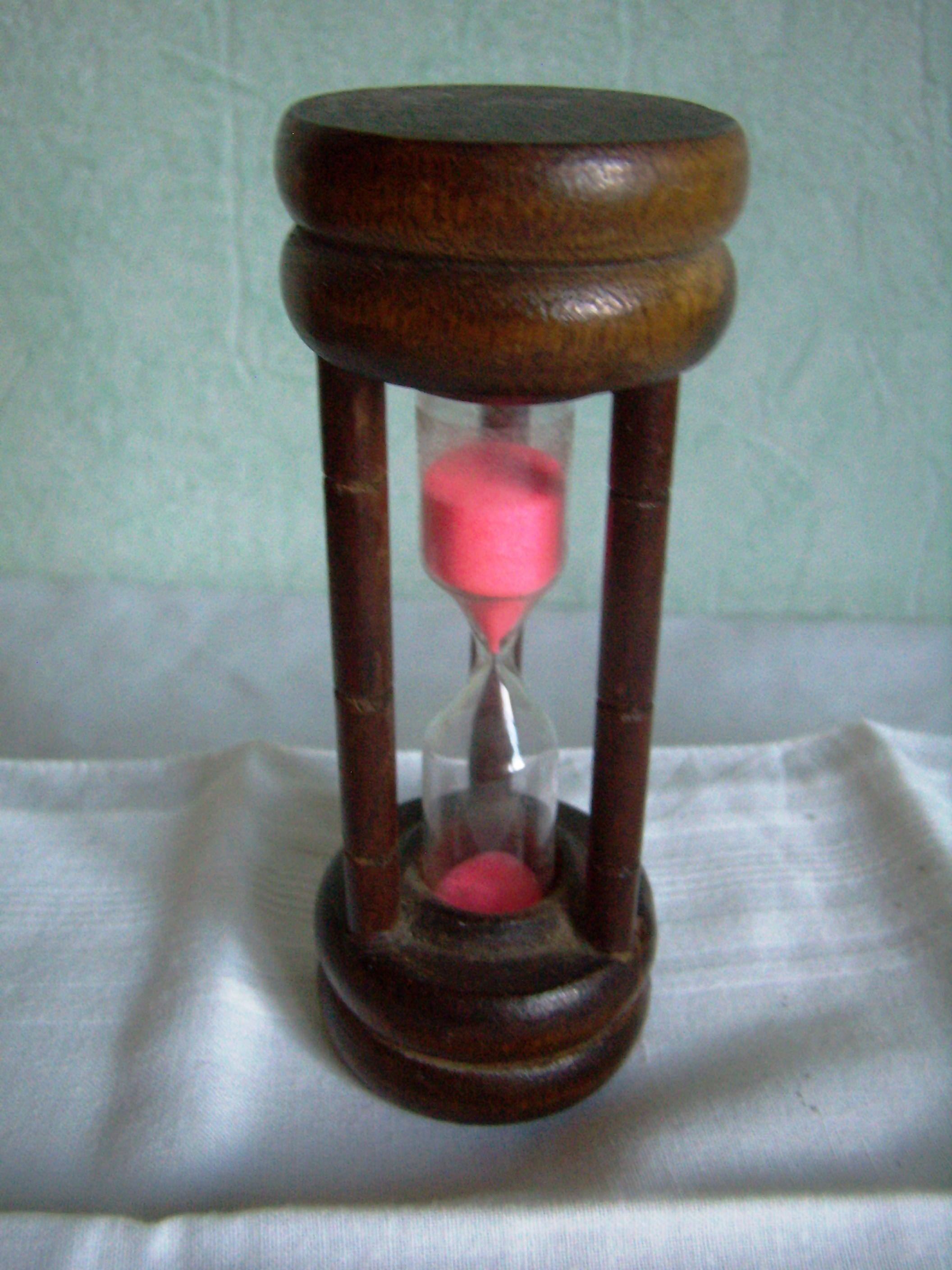 Vintage Sablier en Bois, Cuisine Rustique, Cuisson Oeufs,