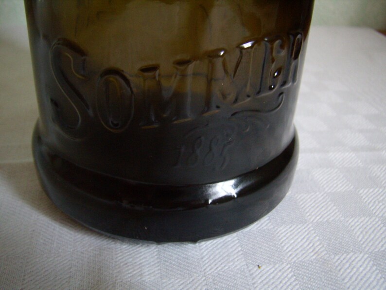 French Vintage Brown bottles Vintage bottle Art Glass Sommer 1885
