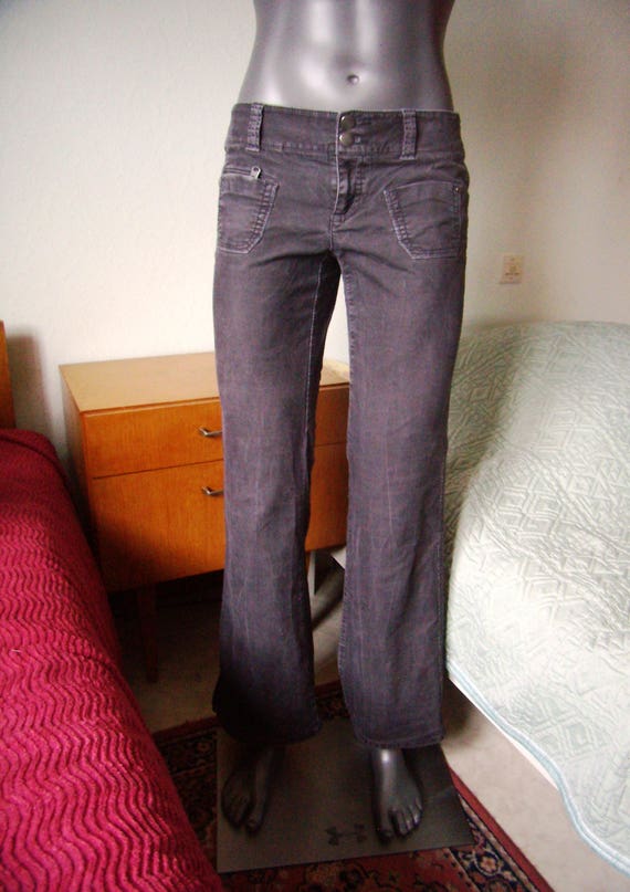 grey velvet jeans