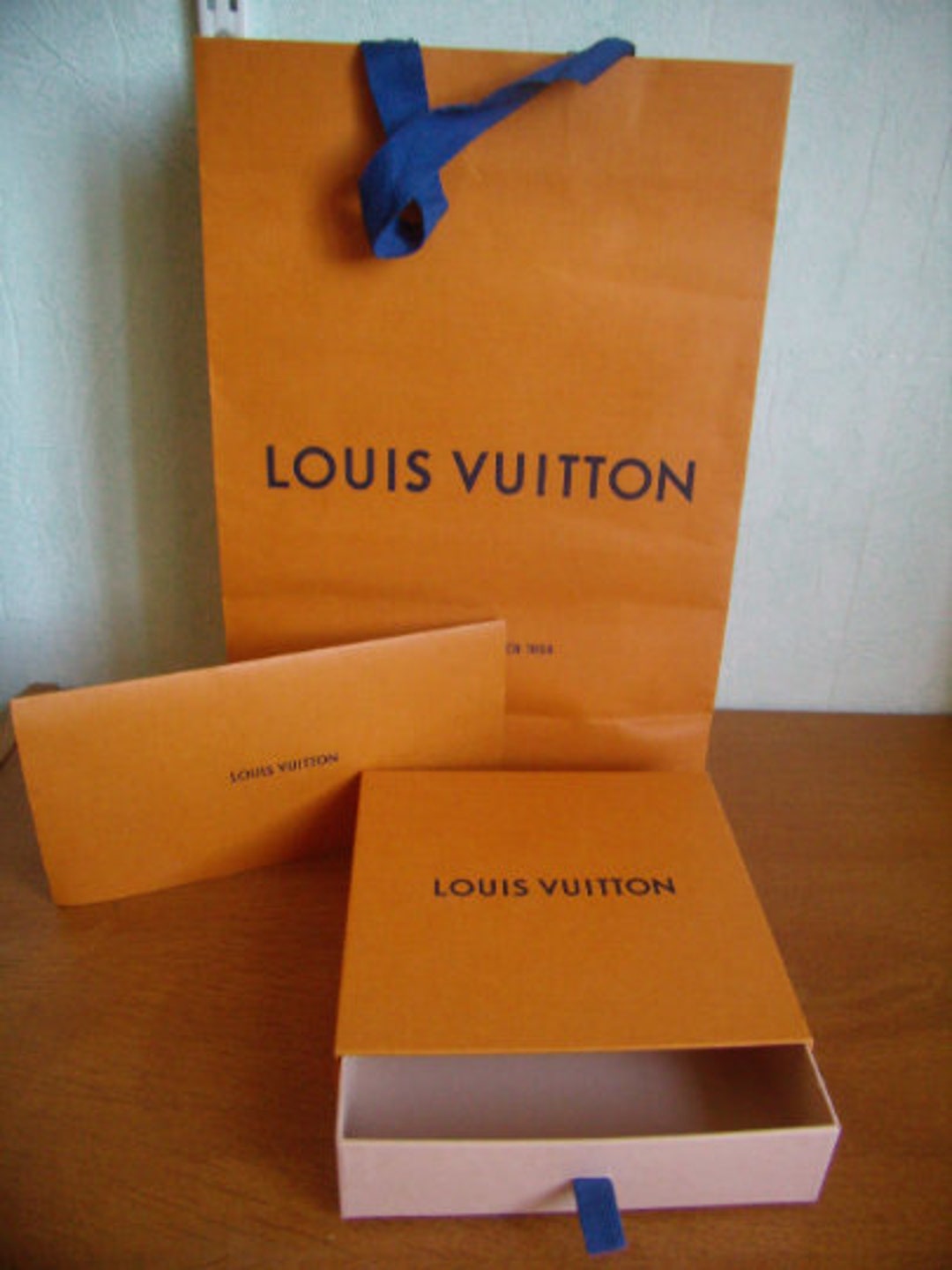 Authentic Louis Vuitton Gift Bag Paper Shopping Bags, Box, Ribbon, and dust  bag