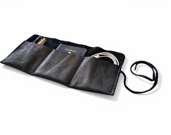 Beunruhigt Leder Passhalter | Reisebrieftasche, Kartenhalter