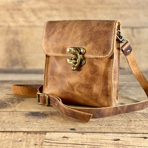 Tiny Crossbody with Swing Clasp | Crazy Horse Water Buffalo Leather