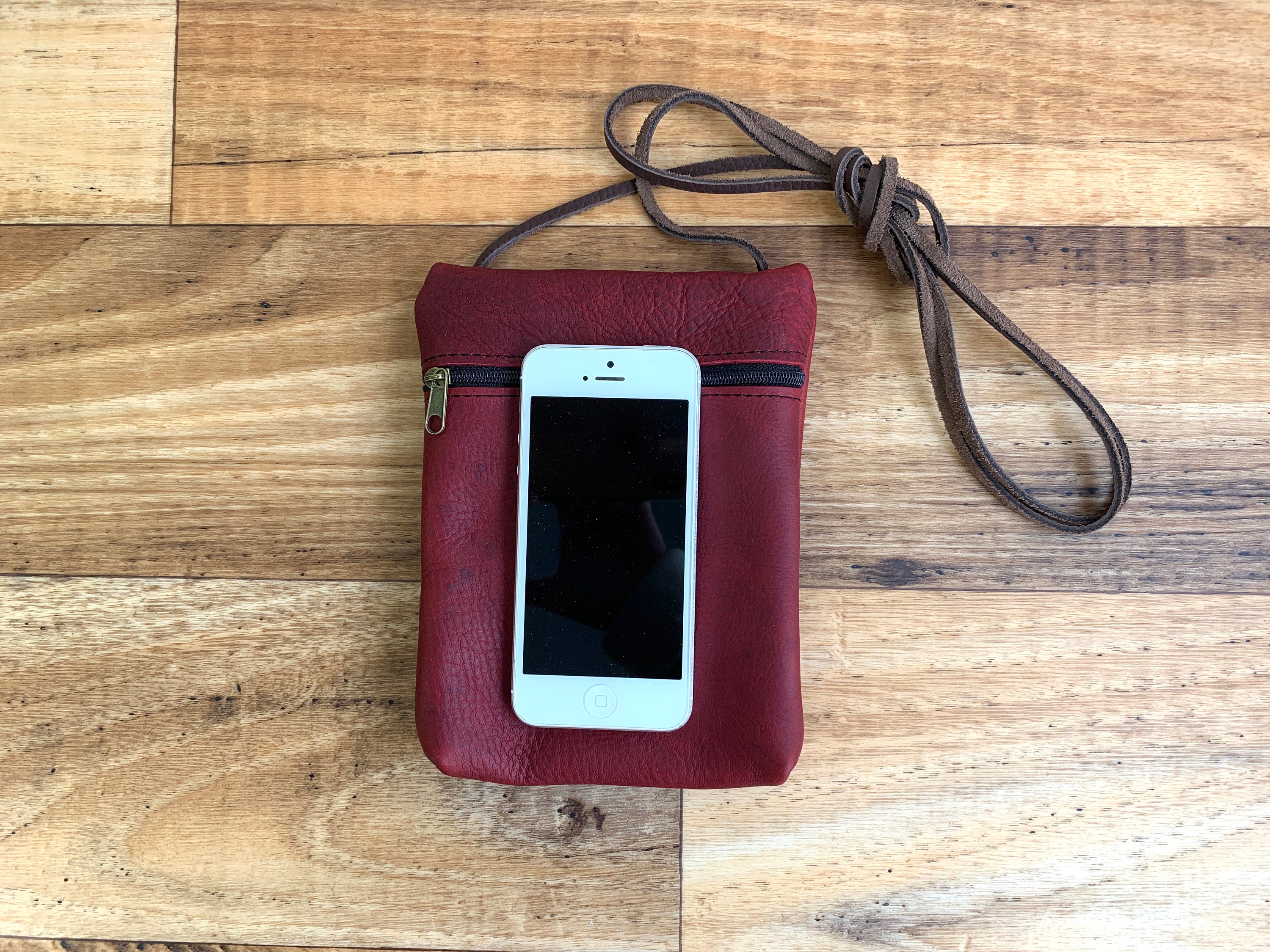 Small Zippered Crossbody With Credit Card Holder Etsy