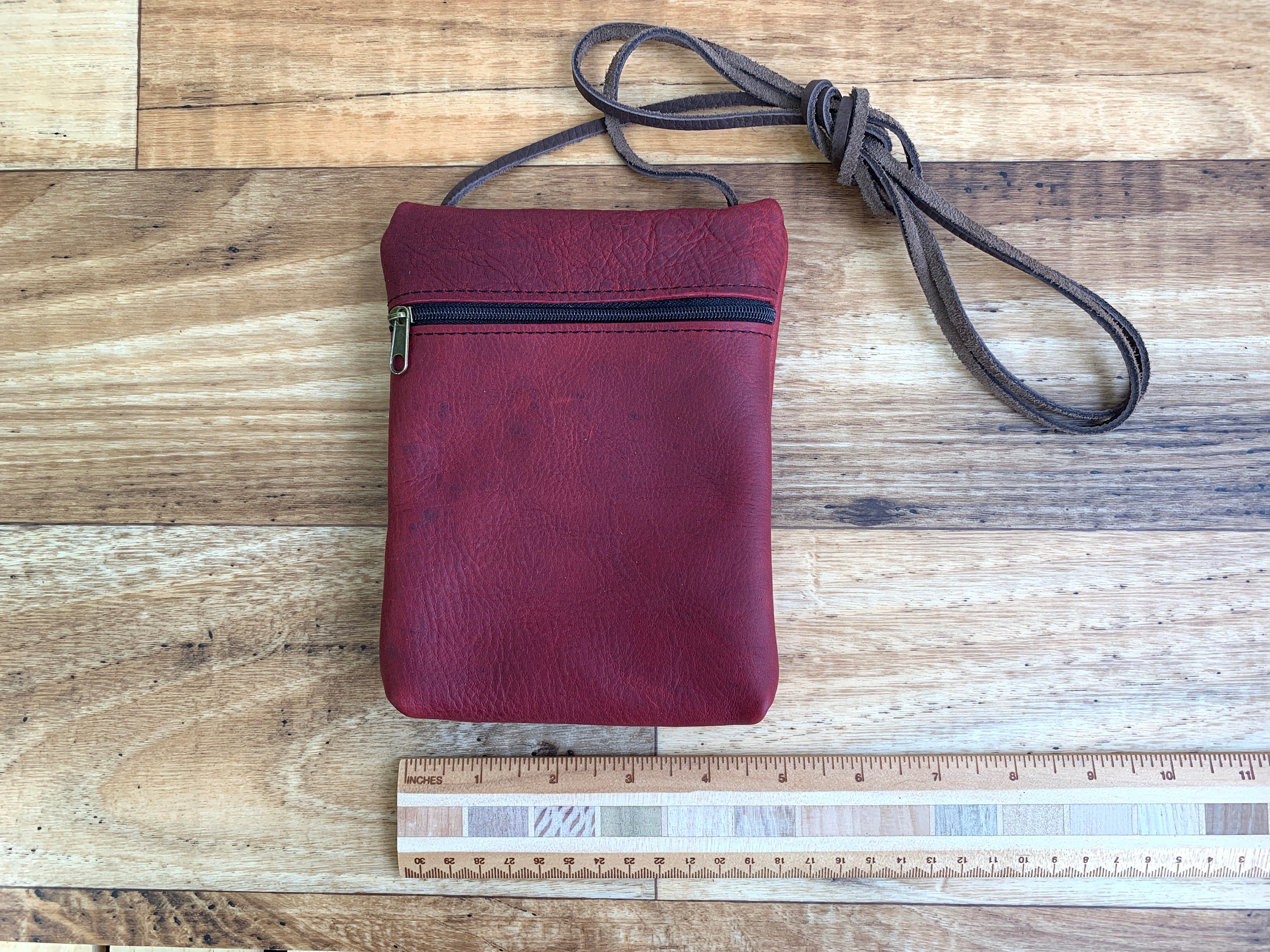 Small Zippered Crossbody With Credit Card Holder Etsy
