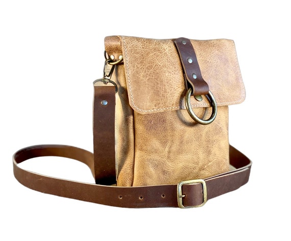 Small Leather Crossbody Crazy Horse Water Buffalo Leather - Etsy