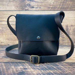 Small Crossbody | Black Kodiak Leather