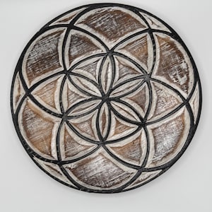 Seed of Life Wooden Grid – Elegant & Functional