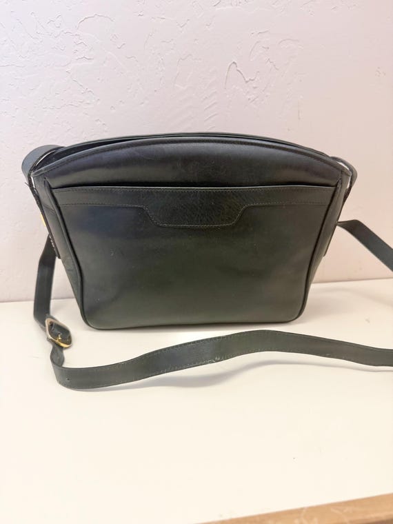 Vintage Salvatore Ferragamo Dark Green Leather Shoulder Bag -Excellent Condition