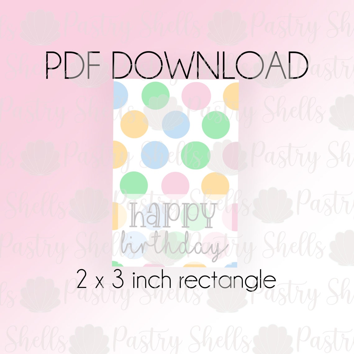 Happy Birthday Colorful Polka Dots Party Favor Gift Bag Tag | Etsy