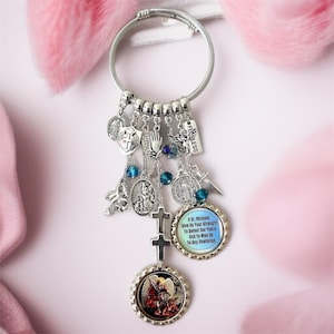 St Michael Car Rearview Mirror Charm Religious Home Decor An Inspirational Charm for men seeking Protection Police Officer Bankers  gifts