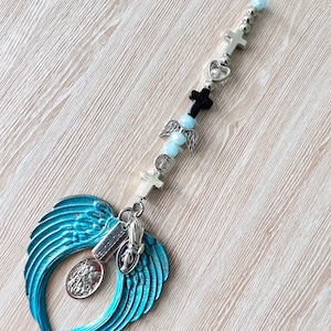 St Michael Car Rearview Mirror Charm Travel Protection Decor Personal Keepsake for Safe Journeys Guardian Angel Meaningful Spiritual Gifts