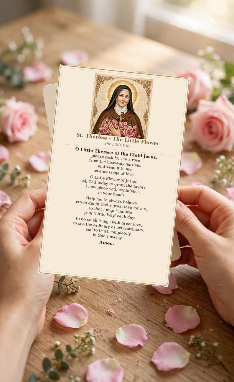 St Therese of Lisieux Prayer Card Printable | Little Way Novena ...