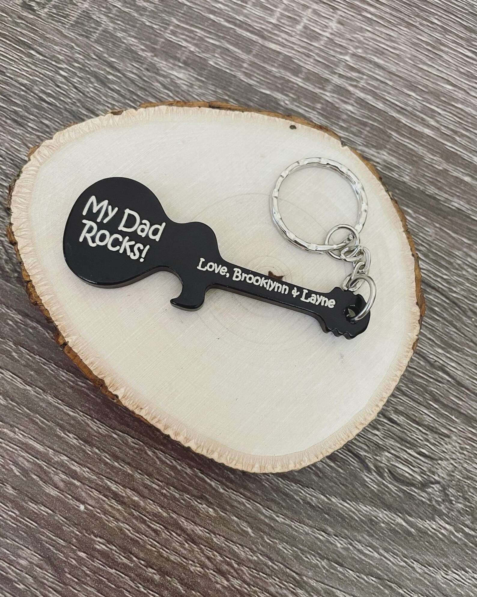 Personalized Guitar Bottle Opener Keychain Gift for Musician Etsy