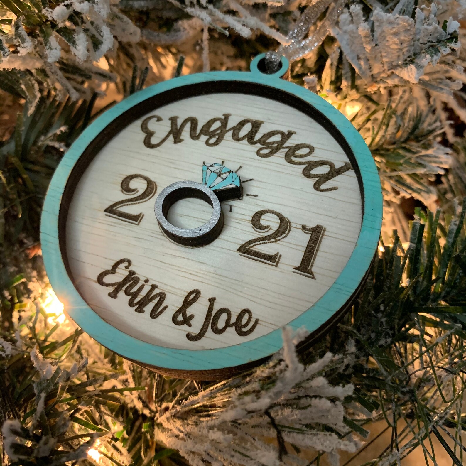 2021 Engagement Ornament Personalized engagement ornament Etsy