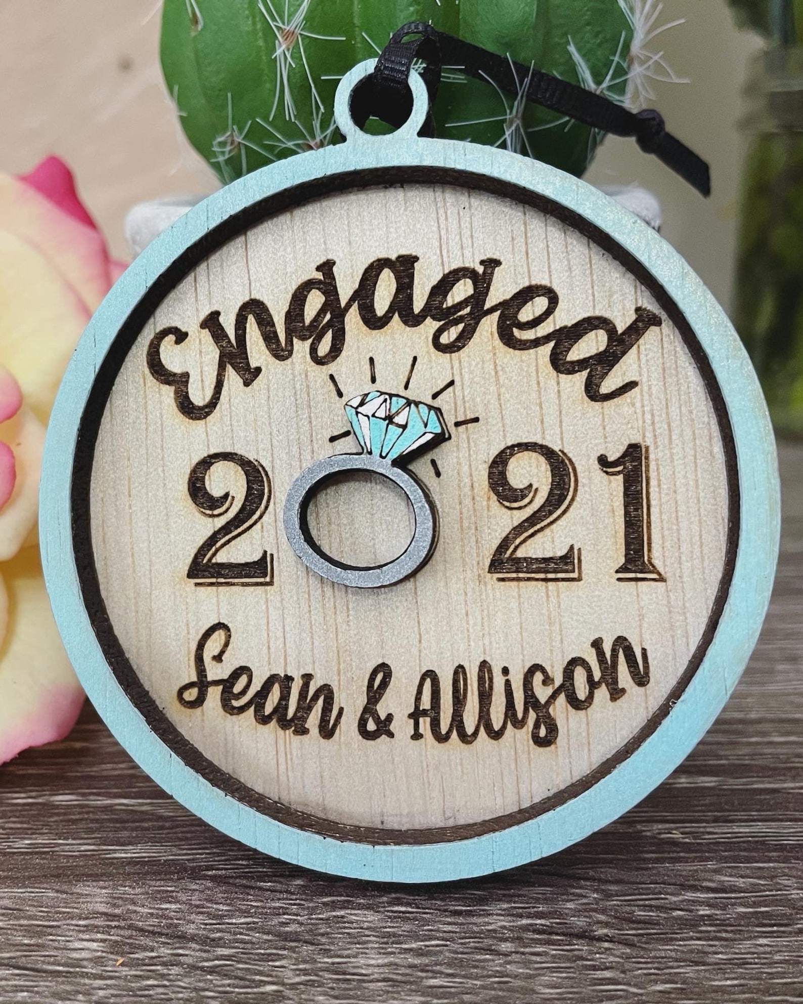 2021 Engagement Ornament Personalized engagement ornament Etsy