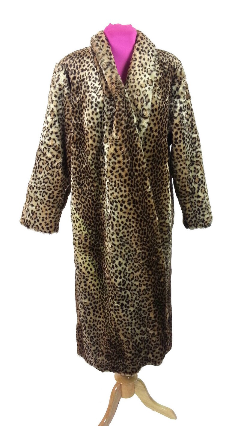 leopard print maxi coat