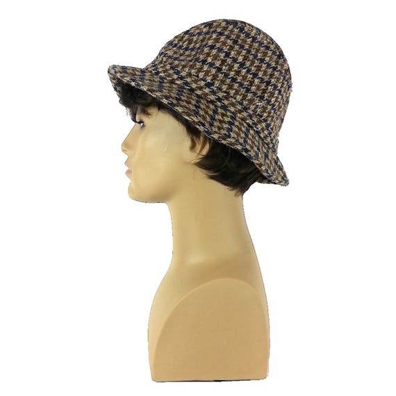 Plaid Mens Fedora Hat - Small / tweed fedora gray