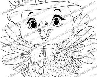 Thanks Giving Digital Stamp, Lineart for Coloring
