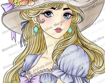 Summer Digital Stamp Colored Version