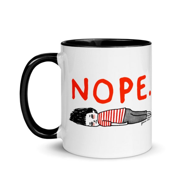 Gemma Correll Nope Tasse mit Farbe innen