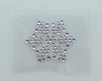 Snowflake Rhinestone Appliqué Snow Flake Iron-On Transfer | Etsy
