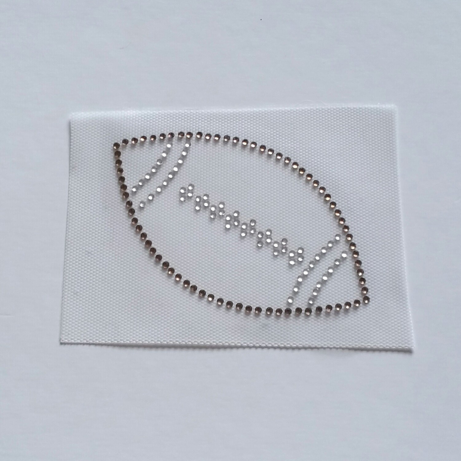 Football Bling Appliqué, Football Rhinestone Iron on Transfer ...