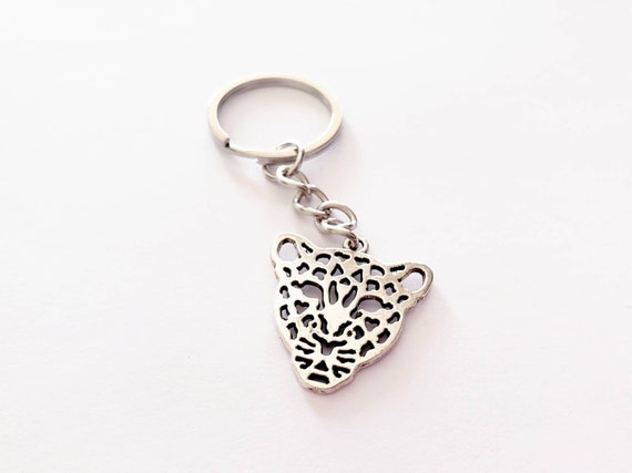 Cheetah Keychain, Hollow Cheetah, Leopard Keychain, Leopard Zip