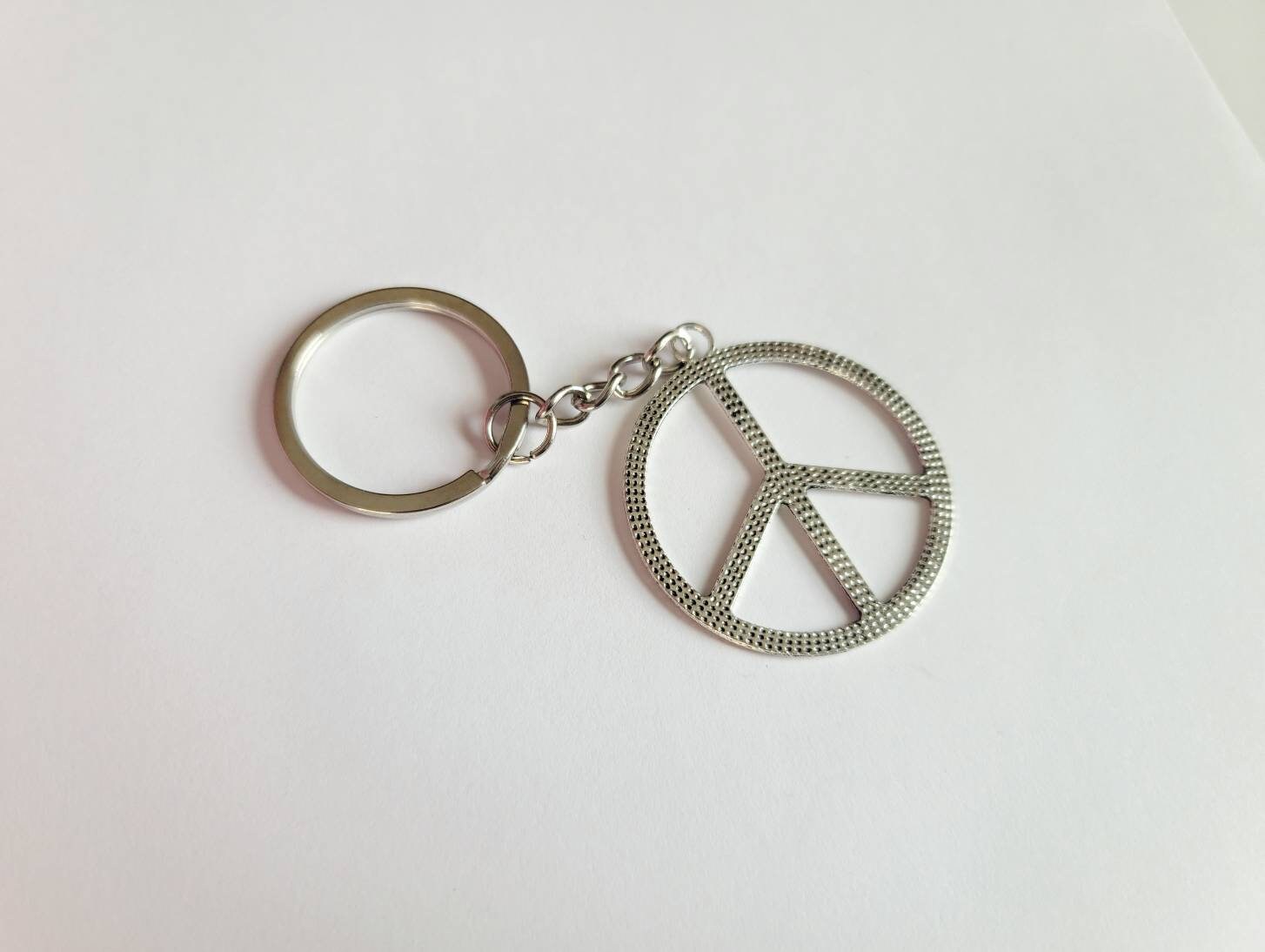 Peace Sign Keychain, Peace Symbol Keychain, Peace Sign Zip Pull, Good ...