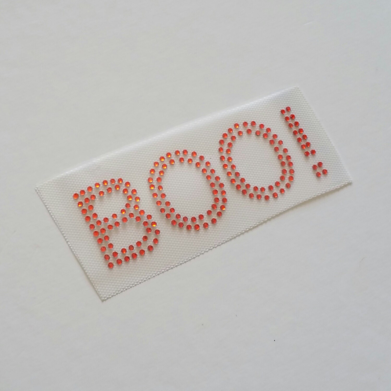 Rhinestone Boo BOO! Rhinestone Appliqué, Iron on BOO! Patch, Halloween Rhinestone ...