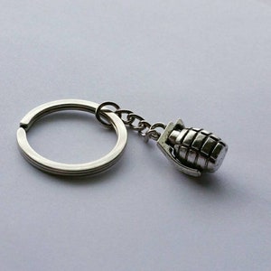 Grenade Keychain, Small Silver Grenade Keychain, Grenade Zipper Pull, Gift for Veteran, Gift for Serviceman, Military Keychain, Unique Gift