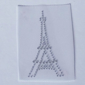 Eiffel Tower Rhinestone Appliqué, Crystal Eiffel Tower Iron on Transfer, Paris France Bling, DIY Eiffel Tower Rhinestone Patch, DIY Bling