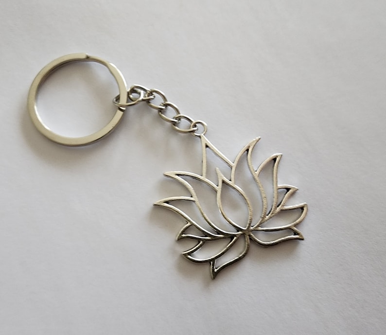 Lotus Flower Keychain, Lotus Keychain, Flower Keychain, Spring Keychain ...