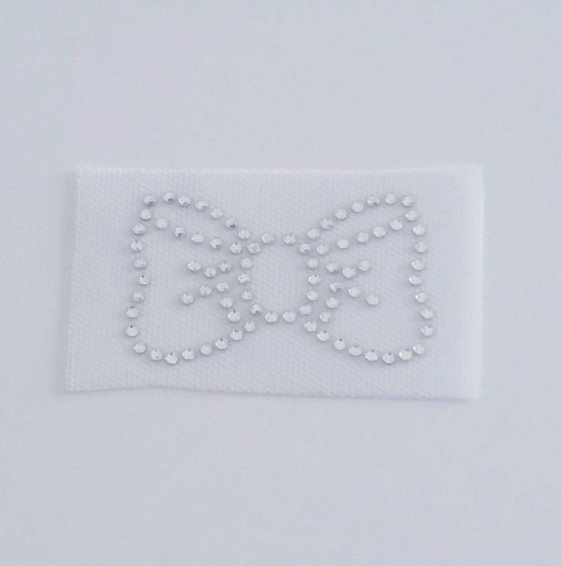 Bow Appliqué Bow Bling Iron on Transfer Rhinestone Bow Etsy