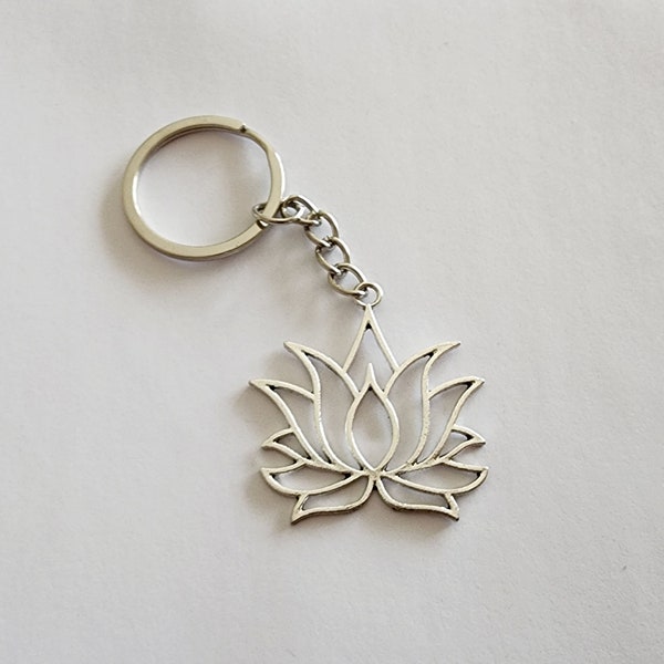 Lotus Flower Keychain, Lotus Keychain, Flower Keychain, Spring Keychain, Summer Keychain Lotus Flower Zipper Pull, Gift Idea, Accessory