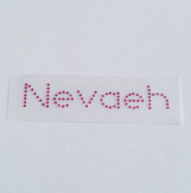 Personalized Name Appliqué Custom Rhinestone Appliqué Etsy