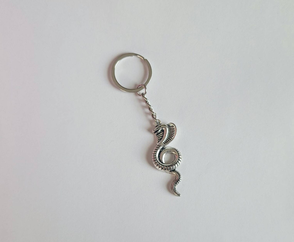 Snake Keychain Serpent Snake Keychain Cobra Keychain Animal Etsy New