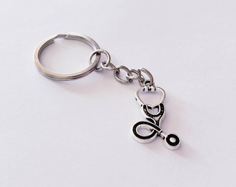 Stethescope Keychain, Doctor Keychain, Nurse Keychain, Medical Symbol, Gift for Nurse, Gift for Healthcare Worker, Gift for Medical Grad